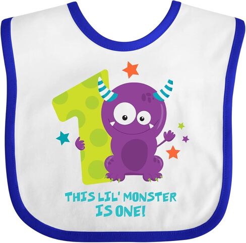 inktastic Monster 1st Birthday Baby Bib in Saudi Arabia