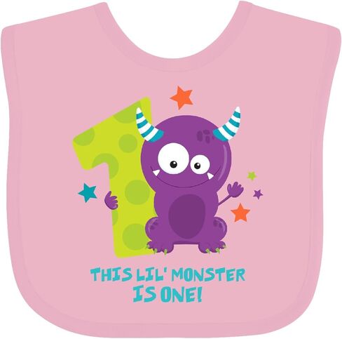 inktastic Monster 1st Birthday Baby Bib in Saudi Arabia