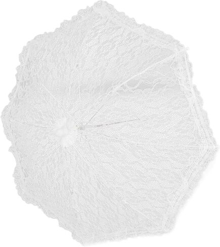 Zerodis Lace Umbrella Handmade Romantic Embroidery for Weddings Performances Photography Festivals in Kuwait