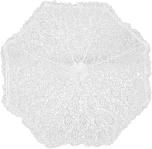 Zerodis Lace Umbrella Handmade Romantic Embroidery for Weddings Performances Photography Festivals in Kuwait