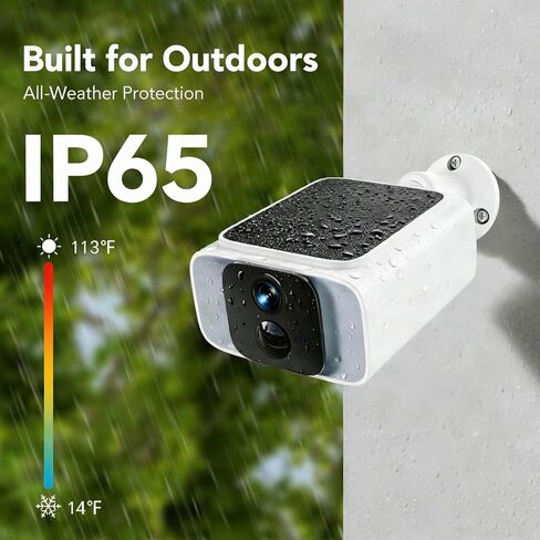 GNCC Solar Security Camera Outdoor, 2.4 & 5GHz WiFi Outdoor Security Camera 4MP Solar Powered WiFi Camera with Color Night Vision, Spotlight, PIR Motion Detection, Easy to Install, SD/Cloud Storage in Kuwait