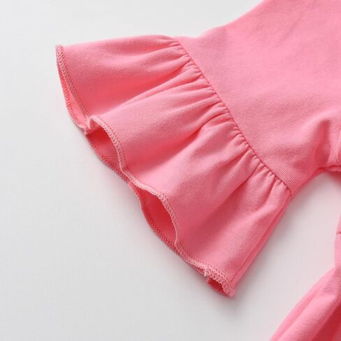 Baby Girl Clothes Infant Toddler Girl Outfit Rufffle Short Sleeve Shirts Top Pants Little Girls Clothes in Saudi Arabia