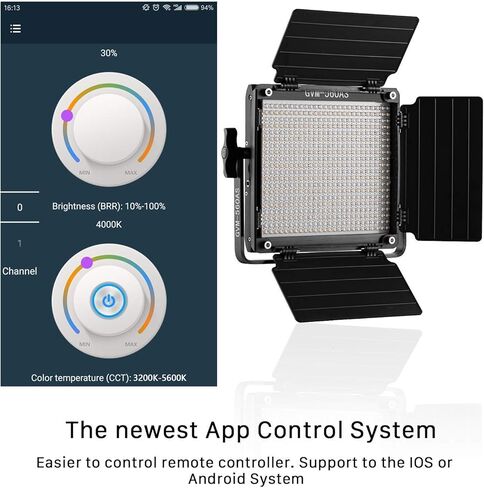 مصباح فيديو GVM 560 LED، ثنائي اللون قابل للتعتيم، مجموعة إضاءة التصوير الفوتوغرافي مع التحكم في التطبيق، إضاءة فيديو مع احترافية لليوتيوب، الاستوديو، 2300K-6800K، CRI 97+ (لا يشمل الحامل) in Kuwait