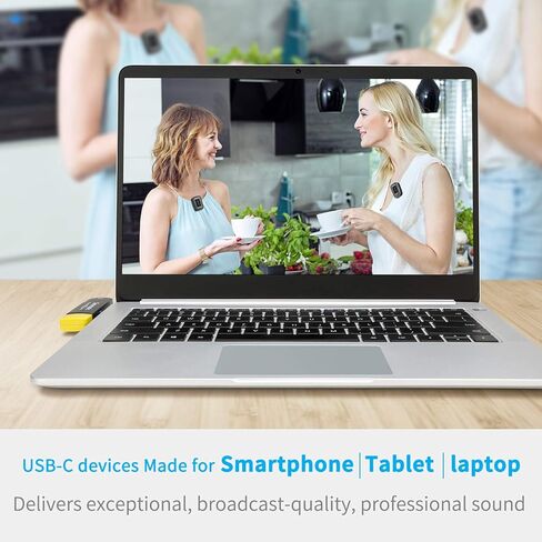 Saramonic USB-C Wireless Lavalier Microphone System for Live, Blink500 Pro B6 Dual-Microphone for Samsung Galaxy Hauwei Google Pixel Smartphone for YouTube Video Facebook Vlog in Kuwait