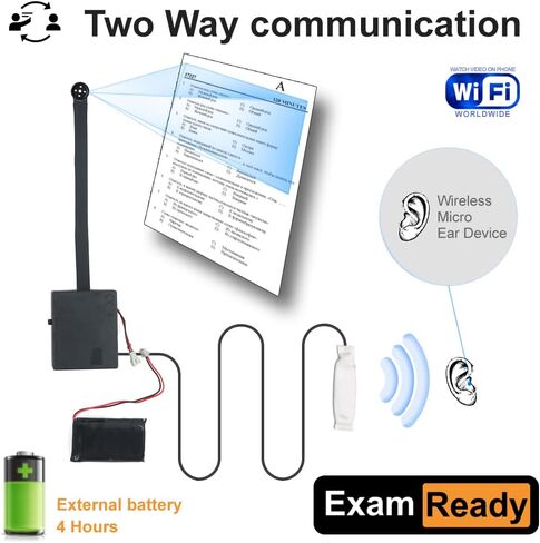 4K WiFi Camera Wireless Ear Bug Quad-Band Listen Two-Way Call Back Video IP Camera in Kuwait