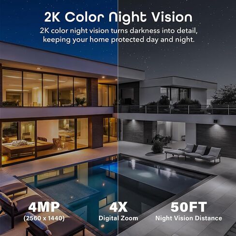 Geeni Perch 3MP Smart Magnetic Battery Camera with 3W Solar Panel – 2K HD Outdoor Wireless Security Camera with Continuous Solar Power, Color Night Vision, LED Spotlight, & IP65 Weatherproof in Saudi Arabia
