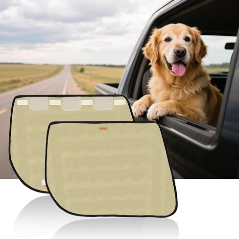 Doglemi 2 Pack Dog Car Door Protector ، Universal Boor Door Cover Guard - 600d Oxford Date ، anti -scratching ، bracking - Black in Kuwait