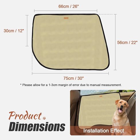 Doglemi 2 Pack Dog Car Door Protector ، Universal Boor Door Cover Guard - 600d Oxford Date ، anti -scratching ، bracking - Black in Kuwait