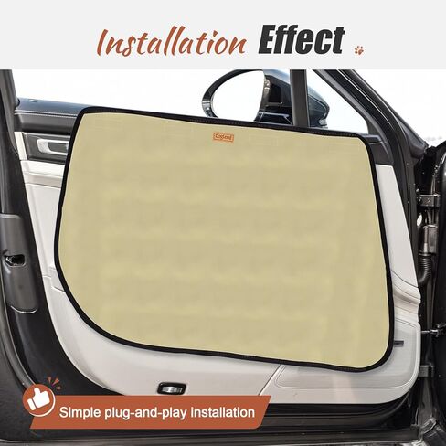 Doglemi 2 Pack Dog Car Door Protector ، Universal Boor Door Cover Guard - 600d Oxford Date ، anti -scratching ، bracking - Black in Kuwait