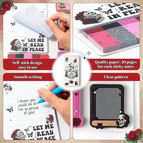 4 حزمة معلم الملاحظات اللزجة مجموعة - Apple Boho Rainbow Shape Self Self Fads Pads Palciation Palmication Hight Palcs Memo Memo Marker Back to School Office Supplies ، كل 550 ورقة in Saudi Arabia
