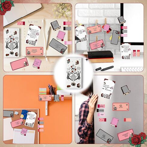 4 حزمة معلم الملاحظات اللزجة مجموعة - Apple Boho Rainbow Shape Self Self Fads Pads Palciation Palmication Hight Palcs Memo Memo Marker Back to School Office Supplies ، كل 550 ورقة in Saudi Arabia