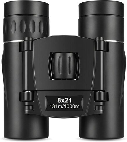 Mini Compact Lightweight 8x21 Small Binoculars for Concert Opera Sports Game Outdoors Hiking Travel Kids Bird Watching Gift-Black in Kuwait