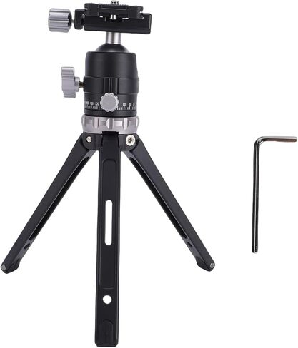 Andoer Desktop Tripod Camera Stand with 360 Degree Ball Head Quick Release Plate for DSLR Mirrorless Camera Vlog Video (Gray) in Kuwait
