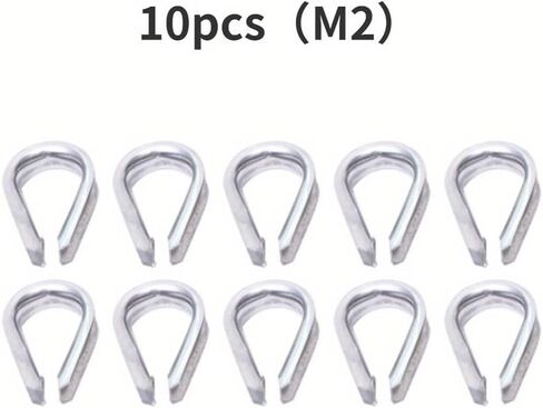 10pcs 304 Stainless Steel M2 M3 M4 M6 Wire Rope Protective Sleeve Cable Thimbles Clamps Hasps Rigging Fasteners Chicken Heart Ring (10pcs-m6) in Saudi Arabia