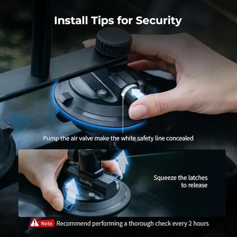 SMALLRIG Car Mount for Insta360 X5/X4/X3, for DJI OSMO 360 Camera, for GoPro, Triple Suction Cup Mount Kit with 120cm/47.2" Invisible Telescopic Selfie Stick, Ball Head, Magic Arm Clamp, Adapter -5843 in Kuwait