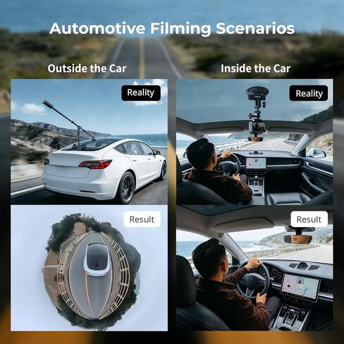 SMALLRIG Car Mount for Insta360 X5/X4/X3, for DJI OSMO 360 Camera, for GoPro, Triple Suction Cup Mount Kit with 120cm/47.2" Invisible Telescopic Selfie Stick, Ball Head, Magic Arm Clamp, Adapter -5843 in Kuwait