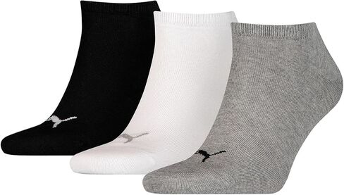 Uk 9-11 Grey White Black Pack Of 3 Puma Invisible Socks in Saudi Arabia