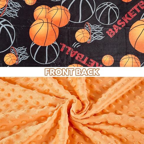 Basketball Baby Blanket for Boys Soft Fleece Minky Blanket with Dotted Backing Double Layer Newborn Toddler Blankie for Nursery Stroller Crib 26.5 * 40 in in Kuwait