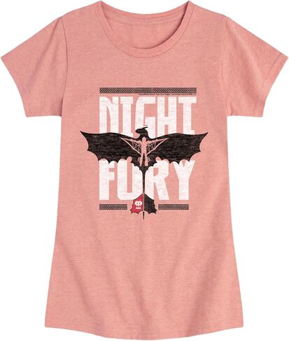 How to Train Your Dragon - Night Fury Flight - Toddler & Youth Girls Short Sleeve Graphic T-Shirt in Kuwait