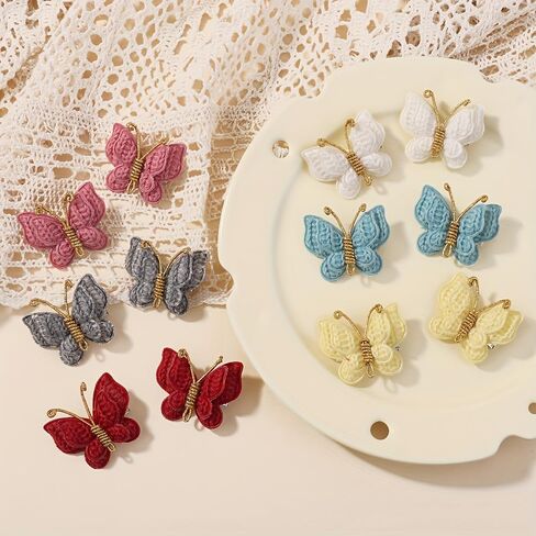 12 PCS 1.7 Inches Hair Bow Clips Soft Butterfly with Alligator Clips Bow Barrettes Hair Accessories for Women Teens in Saudi Arabia