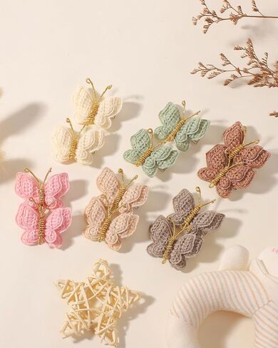 12 PCS 1.7 Inches Hair Bow Clips Soft Butterfly with Alligator Clips Bow Barrettes Hair Accessories for Women Teens in Saudi Arabia