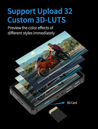 FEELWORLD PS6 5.5" Camera DSLR Field Monitor, 550 nits AMOLED Auto Vertical Horizontal Touchscreen with 3D LUT 4K HDMI in and Out Exposure Focus Assist Waveform Monitor, 148g Lightweight for TikTok in Kuwait
