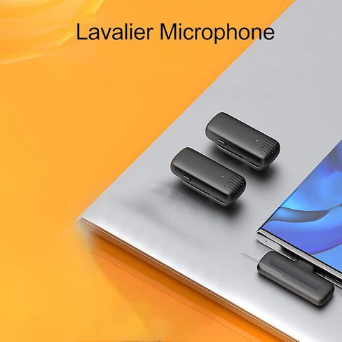 ميكروفون Lavalier لتقليل الضوضاء، ميكروفون Lavalier مع علبة شحن لتسجيل الفيديو، والمقابلة، والبث المباشر in Kuwait