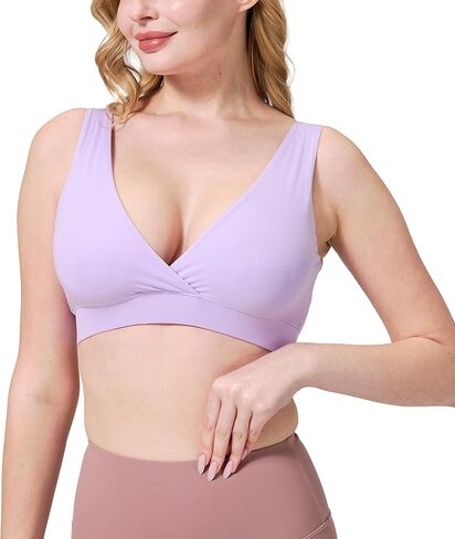 netdraw Buttery Soft Bamboo Viscose Nursing Sleep Bra, Seamless Crossover Wireless Breastfeeding Comfy Materinity Bralette in Saudi Arabia