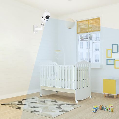 Baby Monitor Mount for HelloBaby HB6560/HB65/HB6550/ Pro/HB40/HB66/HB6339//HB6351/HB6240/HB66,ANMEATE SM935E, 360° Adjustable Baby Camera Wall Mount for Hellobaby Monitor, Two Ways to Install in Kuwait