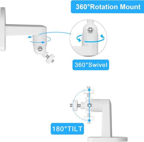 Baby Monitor Mount for HelloBaby HB6560/HB65/HB6550/ Pro/HB40/HB66/HB6339//HB6351/HB6240/HB66,ANMEATE SM935E, 360° Adjustable Baby Camera Wall Mount for Hellobaby Monitor, Two Ways to Install in Kuwait
