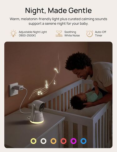 Dr.Care LumiView Max Smart WiFi Baby Monitor with 2 Camaras- 7" 1080P FHD & 2K Camera, Privacy Mode, Cry & Motion Detection, 6000mAh Removable Battery, RGB Night Light, Snapshot & Video Recording in Kuwait