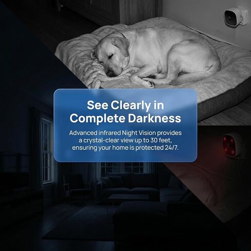 1Pack Wireless 1080P HD Indoor Security Camera with Infrared Night Vision No Drilling Required Secured with 3M Adhesive Monitoring Mobile App Remote Viewing Cloud and TF Card Storage White in Kuwait