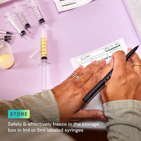 Willow - Colostrum Collection Kit - Colostrum Collector - Collection Cup, 20 Syringes, Lables & Storage Case - Breastfeeding Essentials - Hospital Bag Essentials in Kuwait