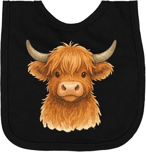 inktastic Highland Cow Newborn Bib in Kuwait