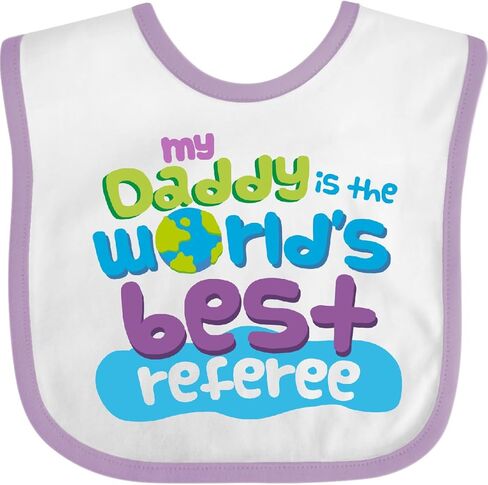 inktastic Daddy Worlds Best Referee Baby Bib in Kuwait