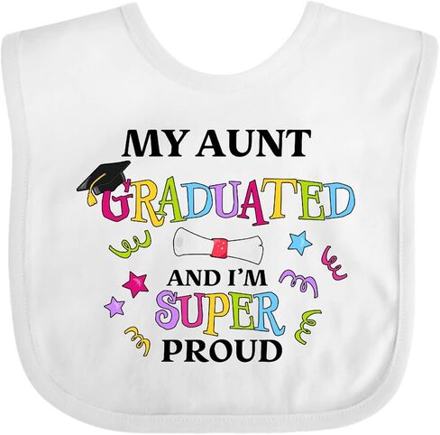 inktastic My Aunt Graduated and I'm Super Proud Baby Bib in Kuwait