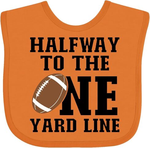 inktastic Halfway To the ONE Yard Line Baby Bib in Kuwait