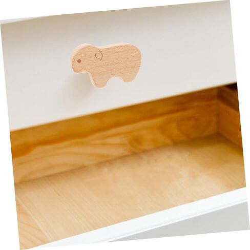 12pcs Cute Animal Wooden Drawer Pulls Natural Wood Cabinet Knobs for Nursery Dresser Stylish Hardware with Screws for Boy Girl Room Decor Easy Installation Multipurpose Design in Kuwait