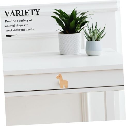 12pcs Cute Animal Wooden Drawer Pulls Natural Wood Cabinet Knobs for Nursery Dresser Stylish Hardware with Screws for Boy Girl Room Decor Easy Installation Multipurpose Design in Kuwait