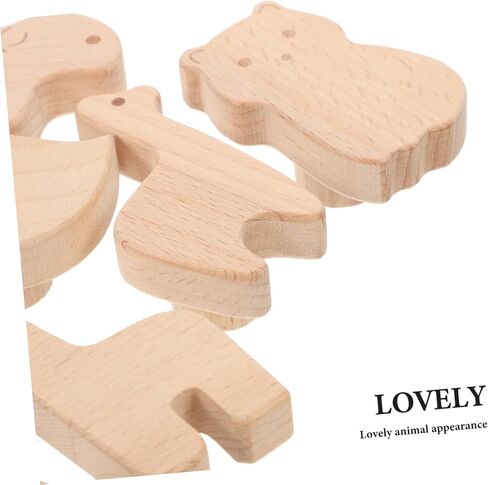 12pcs Cute Animal Wooden Drawer Pulls Natural Wood Cabinet Knobs for Nursery Dresser Stylish Hardware with Screws for Boy Girl Room Decor Easy Installation Multipurpose Design in Kuwait