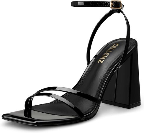 CELLENZ Women Chunky High Heels: 3.5 Inch Strappy Chunky Heels, Fashion for Wedding Party and Evening Occasions in Saudi Arabia