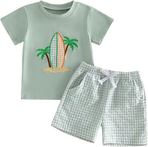 Meiweileya 6 12 18 Months Toddler Baby Boy Summer Outfit Short Sleeve T-Shirt Tee Tops Sea Animals 2T 3T 4T Beach 2Pcs Sets in Saudi Arabia