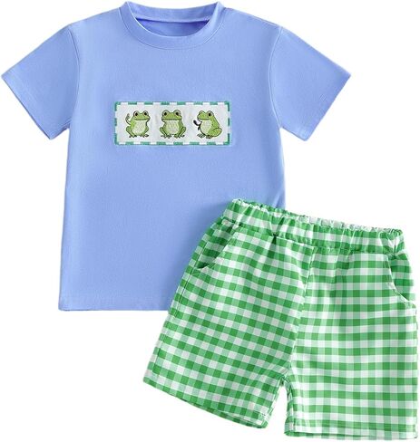 Meiweileya 6 12 18 Months Toddler Baby Boy Summer Outfit Short Sleeve T-Shirt Tee Tops Sea Animals 2T 3T 4T Beach 2Pcs Sets in Saudi Arabia