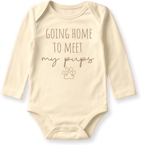 Going Home to Meet My Pups Baby Bodysuit Dogs Newborn Outfit in Kuwait
