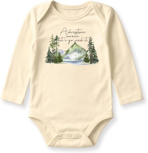 Adventure Awaits Let's Go Find It Baby Bodysuit, Adventure Baby Outfit, Camping Tee in Saudi Arabia