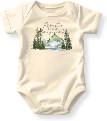 Adventure Awaits Let's Go Find It Baby Bodysuit, Adventure Baby Outfit, Camping Tee in Saudi Arabia