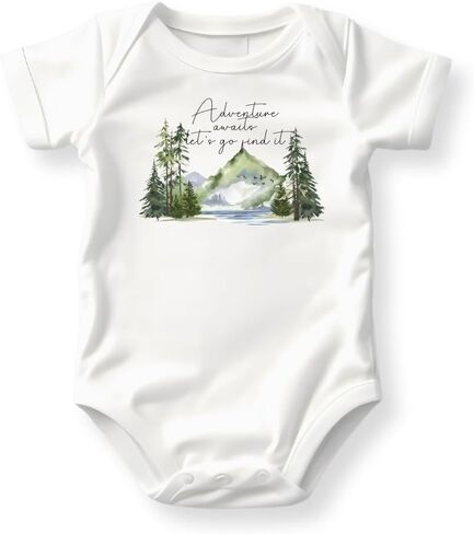 Adventure Awaits Let's Go Find It Baby Bodysuit, Adventure Baby Outfit, Camping Tee in Saudi Arabia