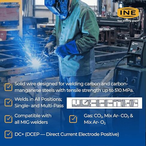 INEFIL ER70S-6 .035-Inch on 10-Pound Spool Carbon Steel Mig Solid Welding Wire in Saudi Arabia