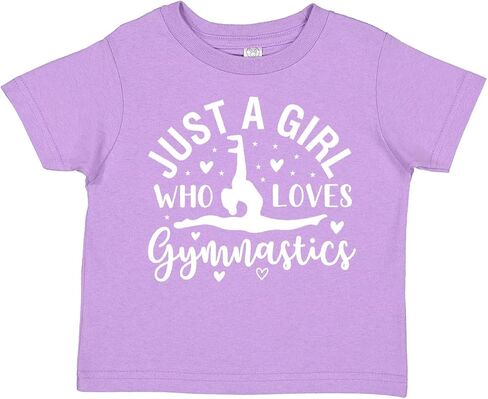 inktastic Just a Girl Who Loves Gymnastics Toddler T-Shirt in Kuwait