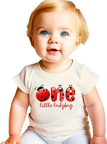 قميص One Little Ladybug Matching Family لعيد الميلاد الأول للفتيات والأم والأب والأخ والأخت - يُباع بشكل فردي in Kuwait